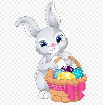 Easter Bunny Clip art - Easter Bunny with Egg Basket PNG Clip Art Image 