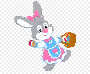 Easter Bunny Clip art - Easter Bunny with Egg Basket PNG Picture 