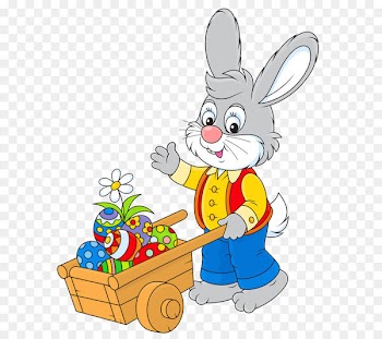 Easter Bunny Clip art - Easter Bunny with Egg Cart PNG Picture 
