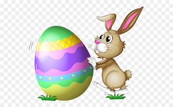 Easter Bunny Clip art - Easter Bunny with Egg Transparent PNG Clipart 