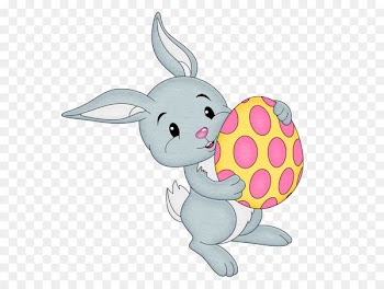 Easter Bunny Clip art - Easter Bunny with Yellow Egg Transparent PNG Clipart 