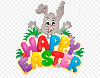 Easter Bunny Clip art - Transparent Happy Easter with Bunny PNG Clipart Picture 