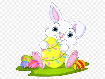 Easter Bunny Domestic rabbit Clip art - Easter Bunny with Eggs Decor PNG Clipart Picture 