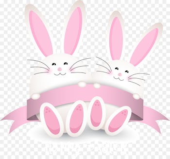 Easter Bunny Domestic rabbit Little White Rabbit - Two little white rabbits 