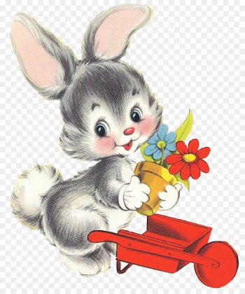 Easter Bunny Drawing Rabbit My First Bunny - vintage  Bunny 