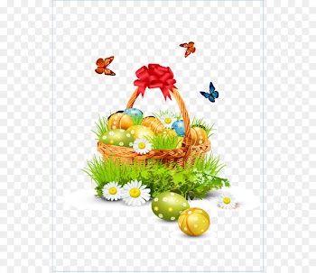 Easter Bunny Easter basket Clip art - Easter egg basket creative 