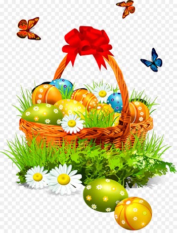 Easter Bunny Easter basket Clip art - Easter eggs 