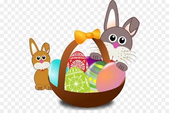Easter Bunny Easter basket Egg hunt Easter egg - Easter Cliparts 