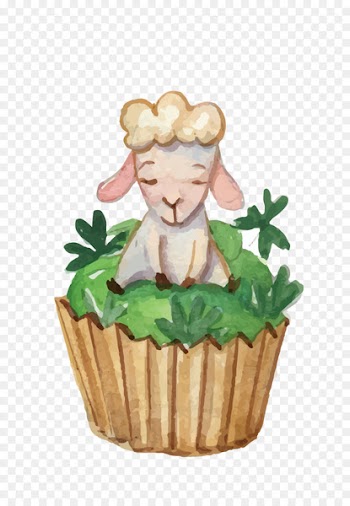 Easter Bunny Easter cake Cupcake Birthday cake - Illustration sheep 