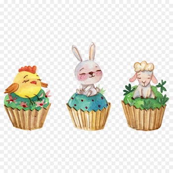 Easter Bunny Easter cake Cupcake Watercolor painting - Creative Cakes 