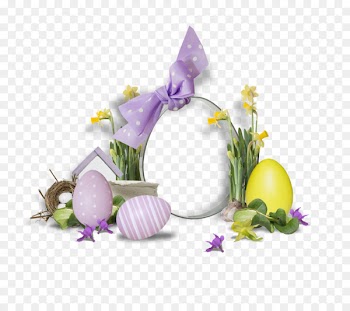 Easter Bunny Easter egg Clip art - Color egg wreath 