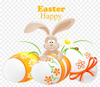 Easter Bunny Easter egg Clip art - Easter background material 