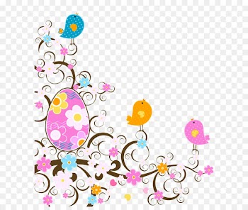 Easter Bunny Easter egg Clip art - Easter Decoration with Flowers PNG Transparent Clipart 