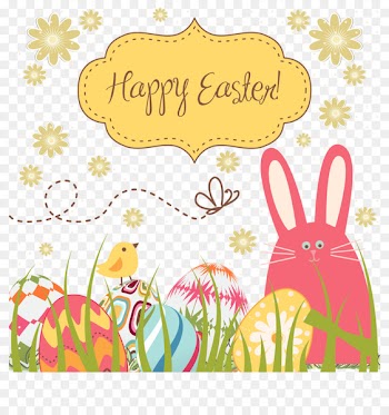 Easter Bunny Easter egg Clip art - Easter egg bunny Vector background fabric. 