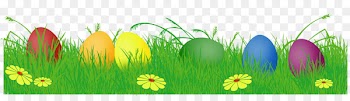 Easter Bunny Easter egg Clip art - Easter Eggs In Grass PNG 