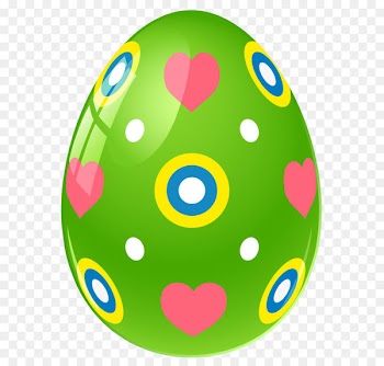 Easter Bunny Easter egg Clip art - Green Easter Egg with Hearts PNG Clipart Picture 