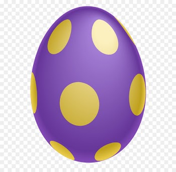 Easter Bunny Easter egg Clip art - Purple Dotted Easter Egg PNG Clipairt Picture 