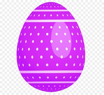 Easter Bunny Easter egg Clip art - Purple Dotted Easter Egg PNG Clipart 