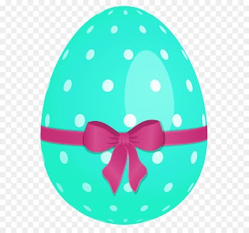 Easter Bunny Easter egg Clip art - Sky Blue Easter Egg with Green Bow PNG Clipart 