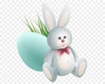 Easter Bunny Easter egg Clip art - Transparent Easter Bunny with Egg and Grass PNG Clipart Picture 