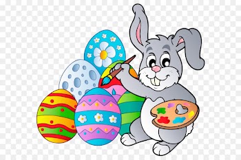 Easter Bunny Easter egg Clip art - Transparent Easter Bunny with Eggs PNG Clipart Picture 