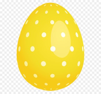 Easter Bunny Easter egg Clip art - Yellow Dotted Easter Egg PNG Clipart 