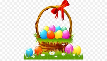 Easter Bunny Easter egg Easter basket Clip art - Easter Basket with Eggs and Grass 