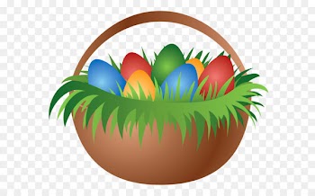 Easter Bunny Easter egg Easter basket Clip art - Painted Easter Basket with Easter Eggs PNG Picture 