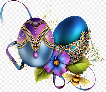Easter Bunny Easter egg Easter basket Clip art - Painted metal magic egg online 