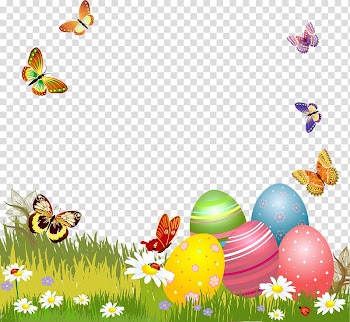 Easter Bunny Easter egg Good Friday, easter frame transparent background PNG clipart