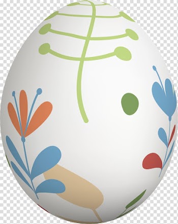 Easter Bunny Easter egg, Hand painted white eggs transparent background PNG clipart