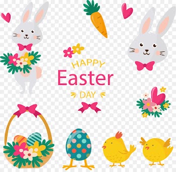 Easter Bunny Easter egg Little Gray Rabbit - Cute Easter little gray rabbit 