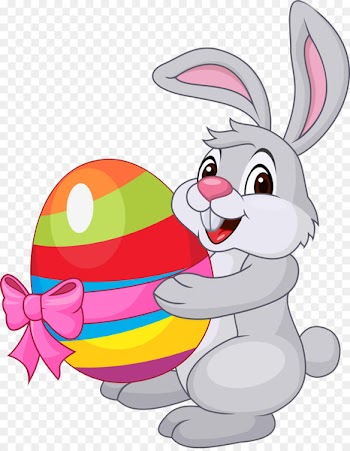 Easter Bunny Easter egg Rabbit - Bunny holding egg 