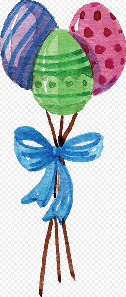 Easter Bunny Easter egg Watercolor painting - Watercolor Easter Egg 