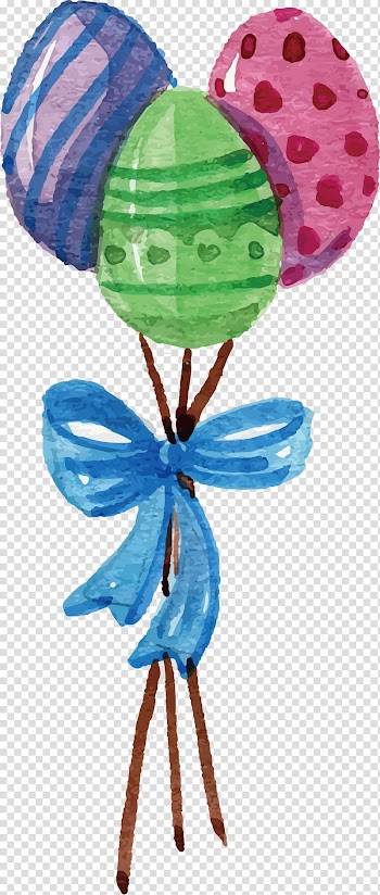 Easter Bunny Easter egg Watercolor painting, Watercolor Easter Egg transparent background PNG clipart