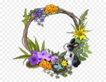 Easter Bunny Easter egg Wreath Easter postcard - image editing 