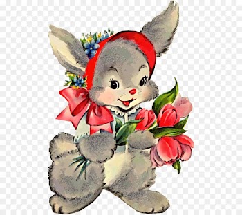 Easter Bunny Easter postcard Wedding invitation Holiday - YS JAGAN 