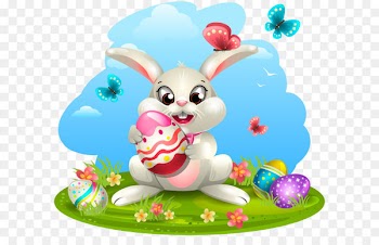 Easter Bunny Egg decorating Easter egg Clip art - Easter Bunny with Eggs PNG Clipart Image 