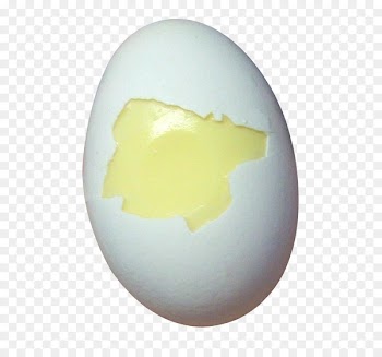 Easter Bunny Egg white - Cracked Egg 