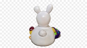Easter Bunny Figurine - ducks in the window 