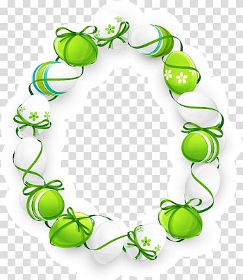 Easter Bunny frame , Eggs transparent background PNG clipart