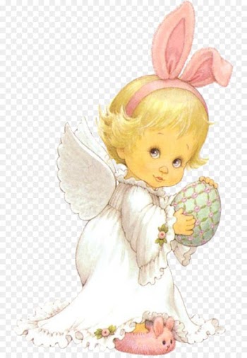 Easter Bunny Happiness Hop Easter egg - angel baby 