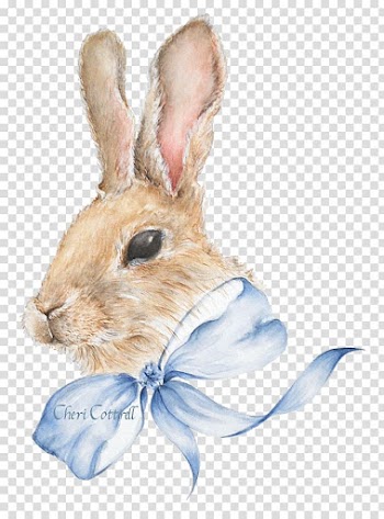 Easter Bunny Hare Domestic rabbit, watercolor bunny transparent background PNG clipart