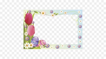 Easter Bunny Icon - Fresh style Easter border pattern 