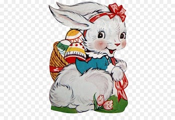 Easter Bunny Leporids Easter basket Clip art - Retro Rabbit 