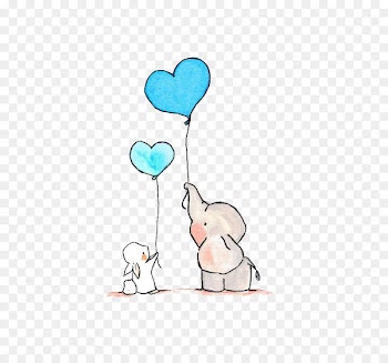 Easter Bunny Little White Rabbit Elephant - Elephant illustration 