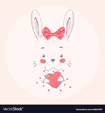 easter bunny - love - heart