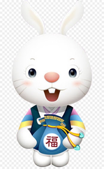 Easter Bunny Moon rabbit Mid-Autumn Festival - Cute little rabbit 