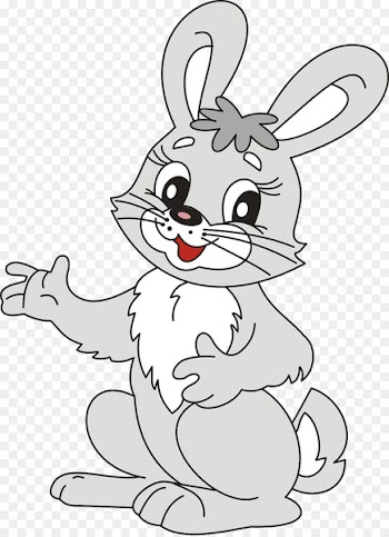 Easter Bunny Netherland Dwarf rabbit Hare Coloring book - Cute bunny 