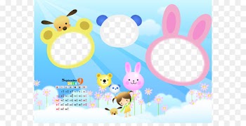 Easter Bunny Poster Rabbit Illustration - Calendar Template 